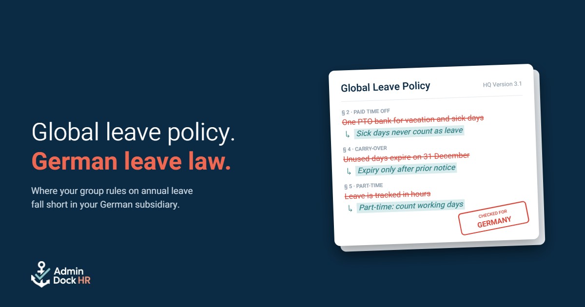 Annual leave in your German subsidiary: what your group policy misses