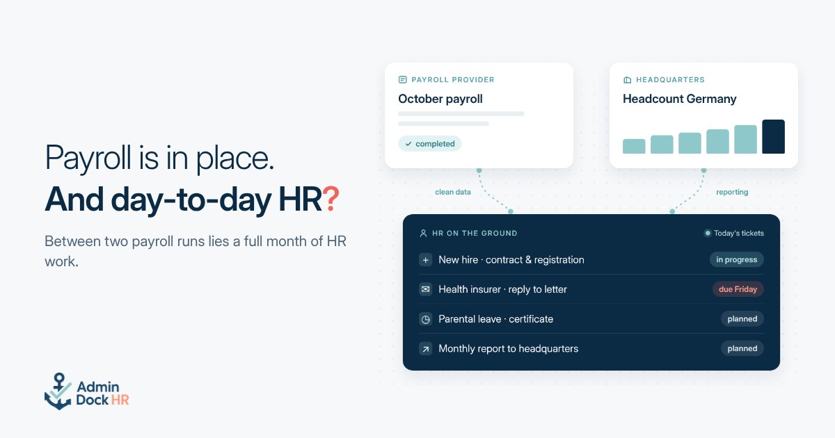 HR for your German subsidiary: what happens between payroll runs