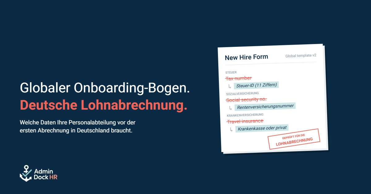 Mitarbeitende in Deutschland einstellen: Welche Daten die Lohnabrechnung braucht