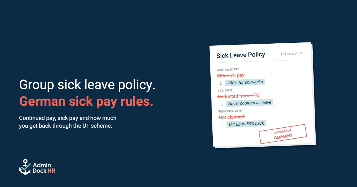 Sick leave in your German subsidiary: continued pay, sick pay and U1 reimbursement